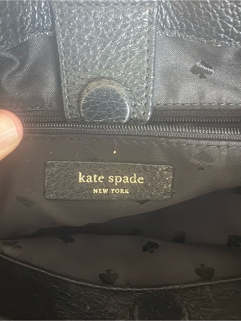 Kate Spade Black Pebbled Leather Tote Bag - Picture 8 of 11